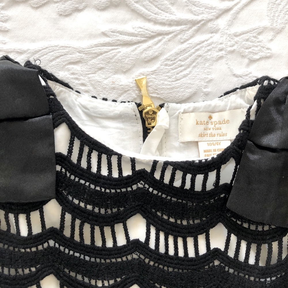 Girls size 4 black and white dress